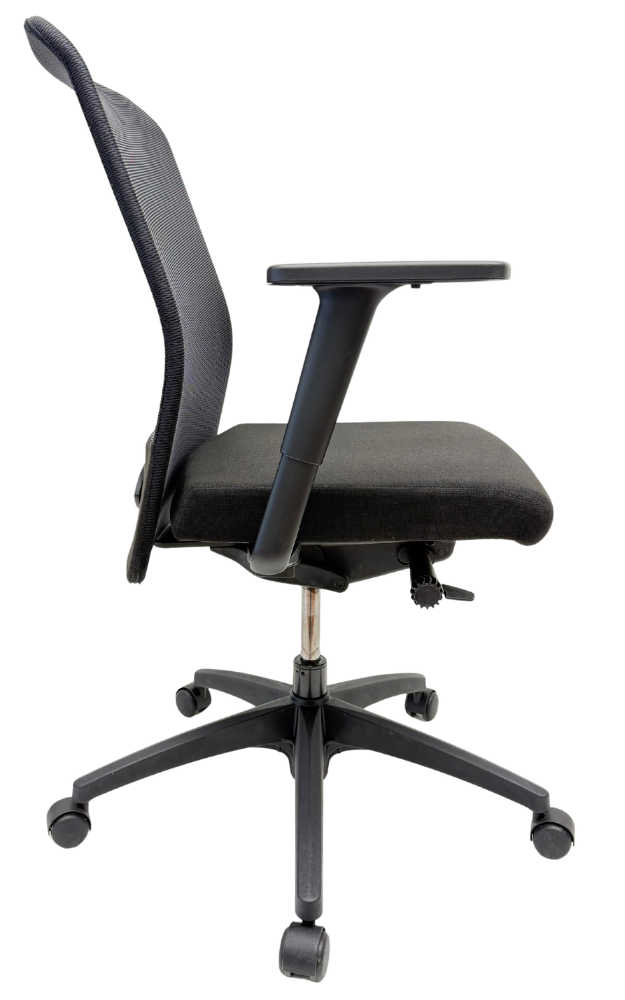 Bureaustoel Jetchair 69 Netrug zwarte armleggers