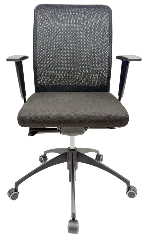 Bureaustoel Jetchair 69 Netrug chromen armleggers