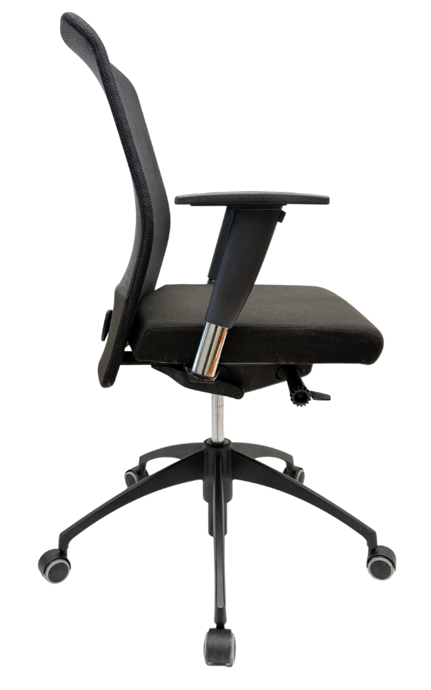Bureaustoel Jetchair 69 Netrug chromen armleggers